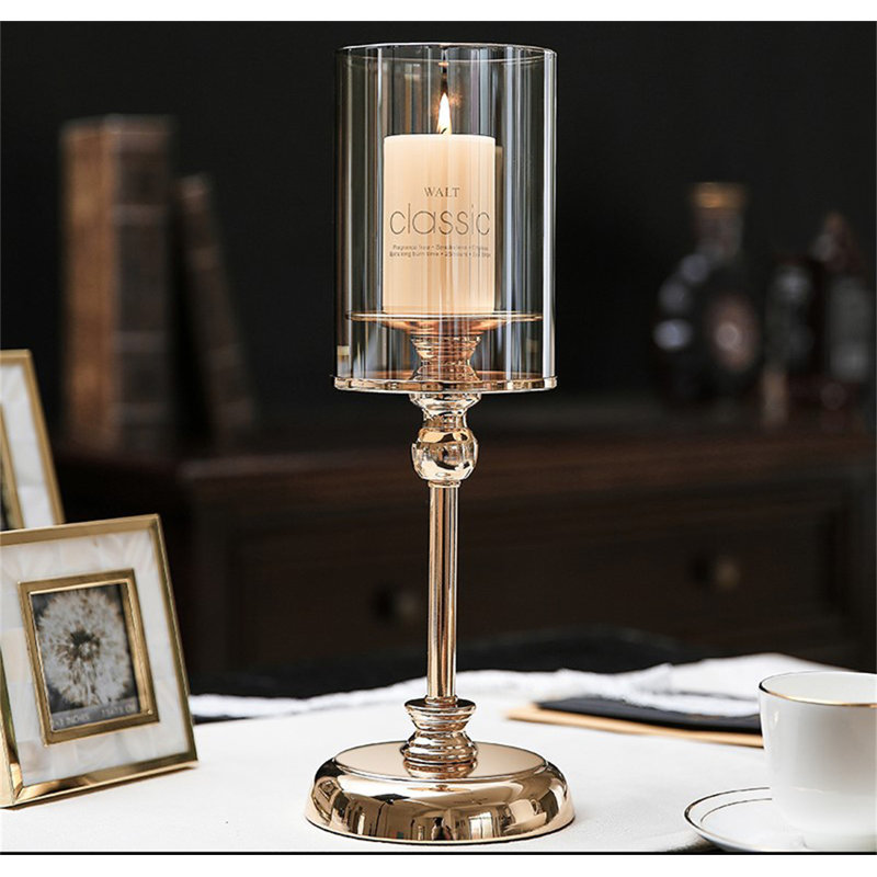 Metal Tabletop Candlestick, 13.39" H x 4.72" W x 4.72" D
