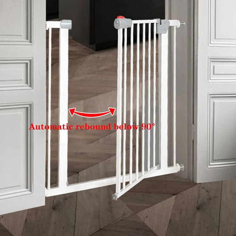Barrière de sécurité à fermeture automatique avec double verrouillage pour la protection des enfants, 38.2"