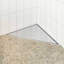  2 In 1 Triangle Shower Drain Silver Stainless Steel 304 Modern Corner