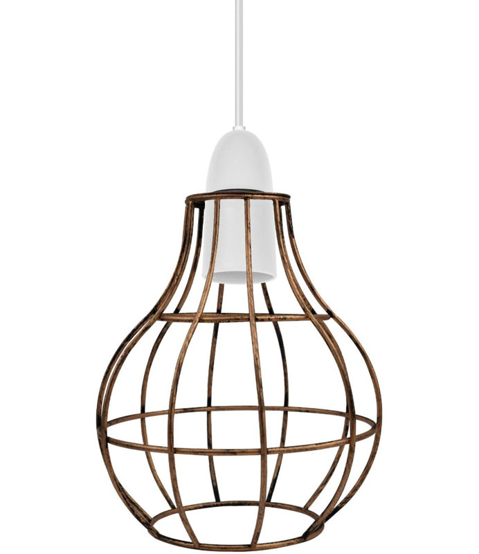 18cm H Metal Novelty Lamp Shade in Brushed Copper