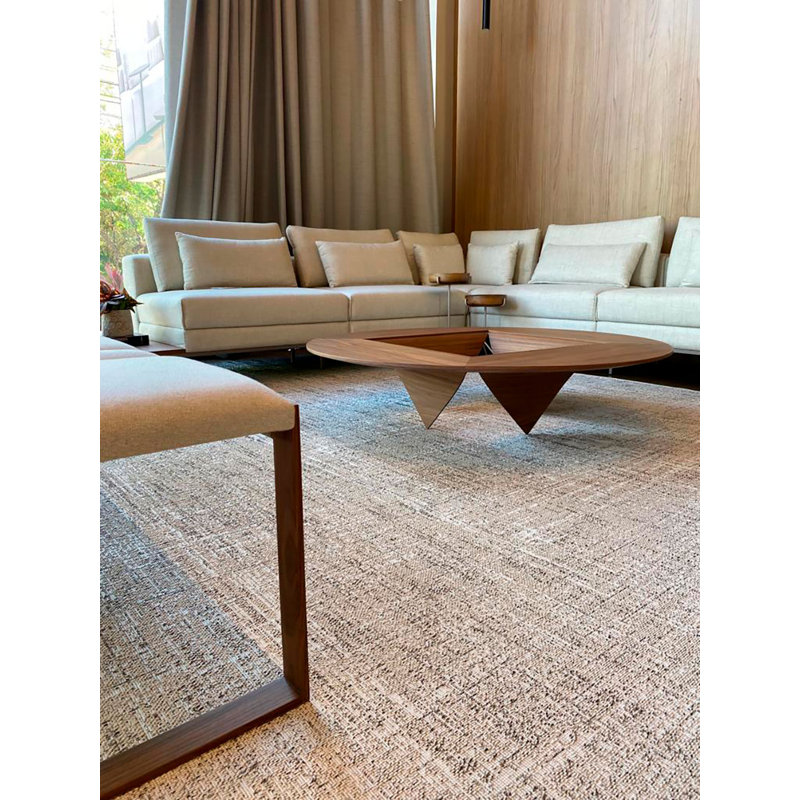Dahab Rectangle Area Rug in Cement, Rectangle 5' x 8'