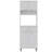 Della 60 Kitchen Pantry With Countertop, Closed & Open Storage -White-810373314