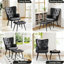 Fauteuil à oreilles et repose-pieds capitonnés-1583890534