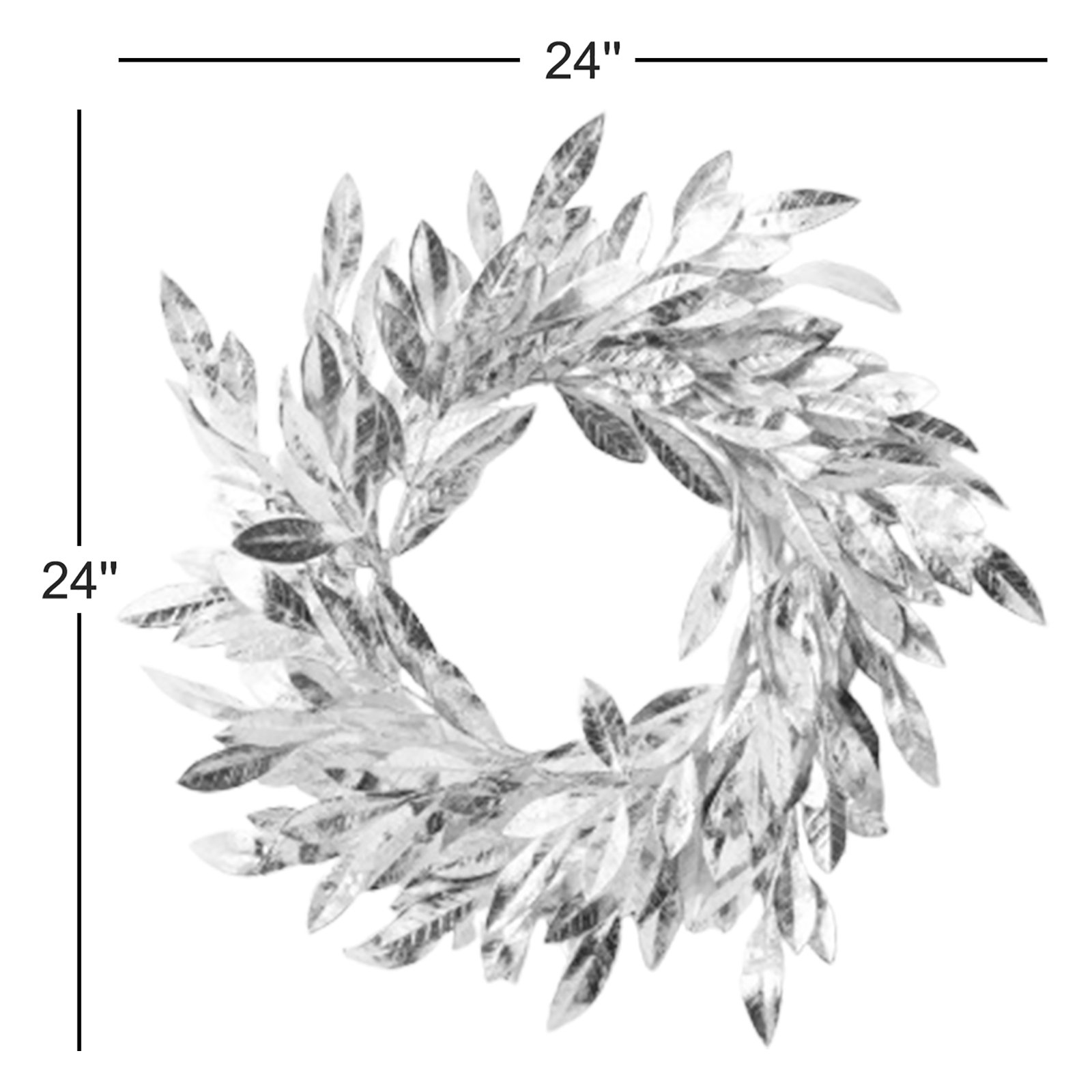 24'' Handcrafted Polyethylene Plastic Wreath