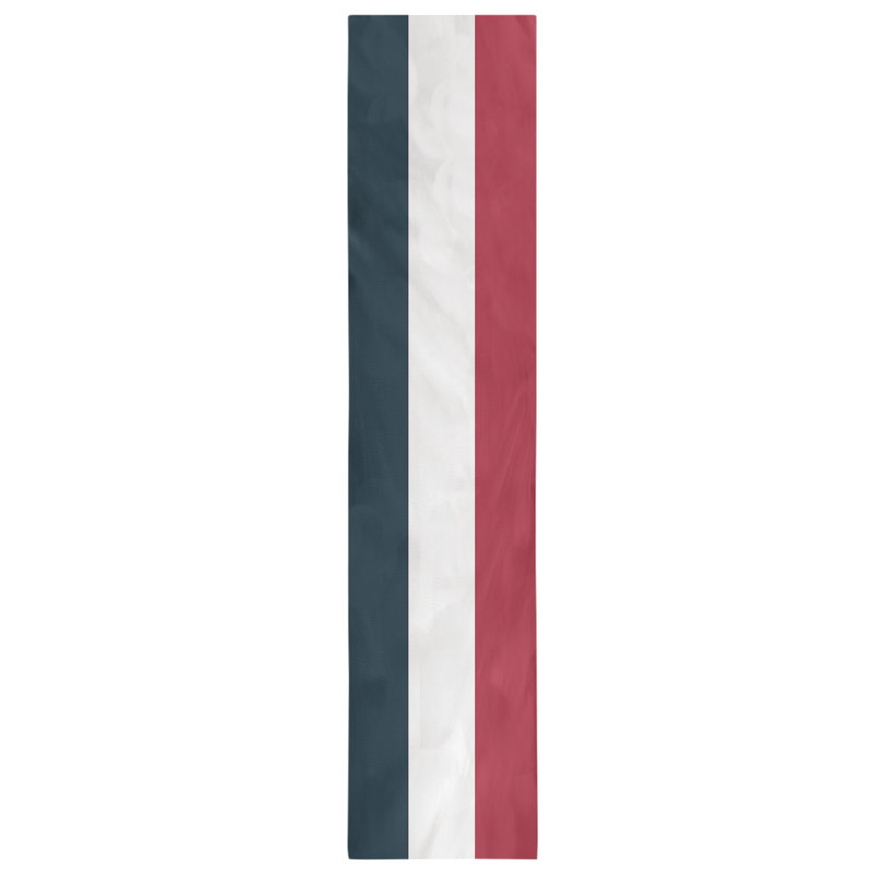 Houston Throwback Football Stripes Table Runner, 72" x 16", Houston Throwback Football Red/Dark Blue, Polyester