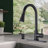Single Handle Deck-mount Pull-down Kitchen Faucet with Sprayer-49318299-49332500
