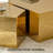  Modern Gold Stainless Coffee Table, Set Of 2 Geometric Design Coffee Table For Living Room Bedroom-1276473875