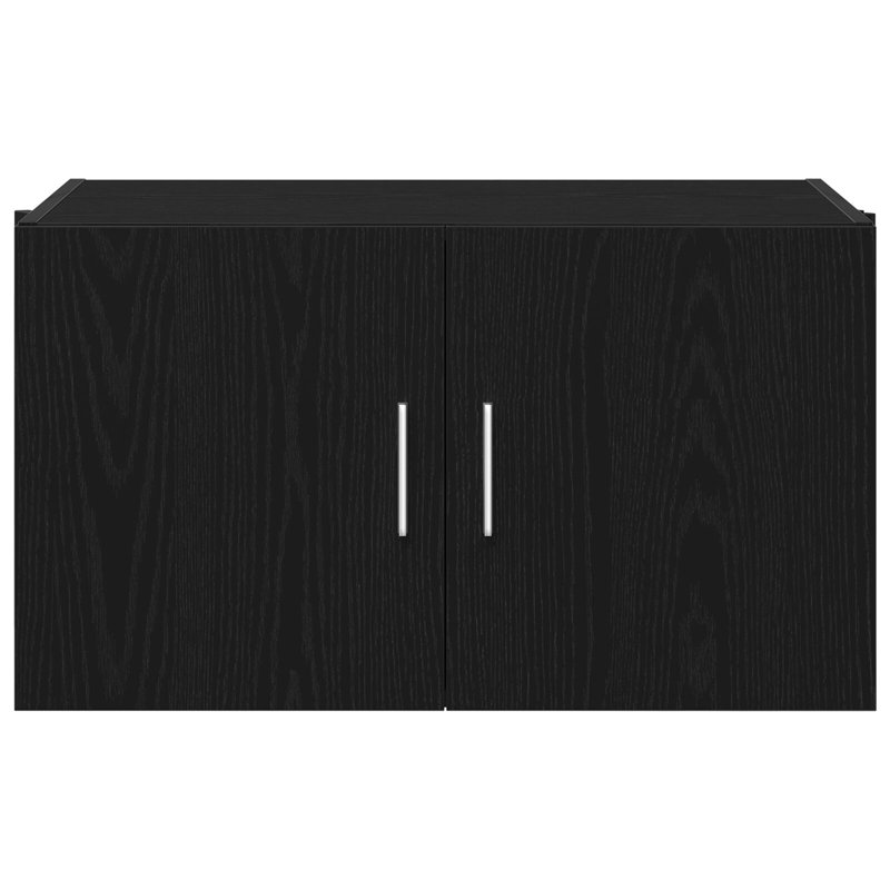 Wall Cabinet Wall-mounted Engineered wood Rustic Buffet Sideboard, Black Oak