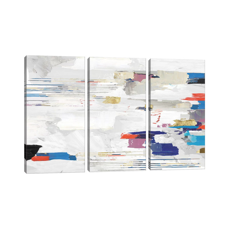 Kinetic Colors II - ensemble d'art mural sur toile tendue (ensemble de 3)