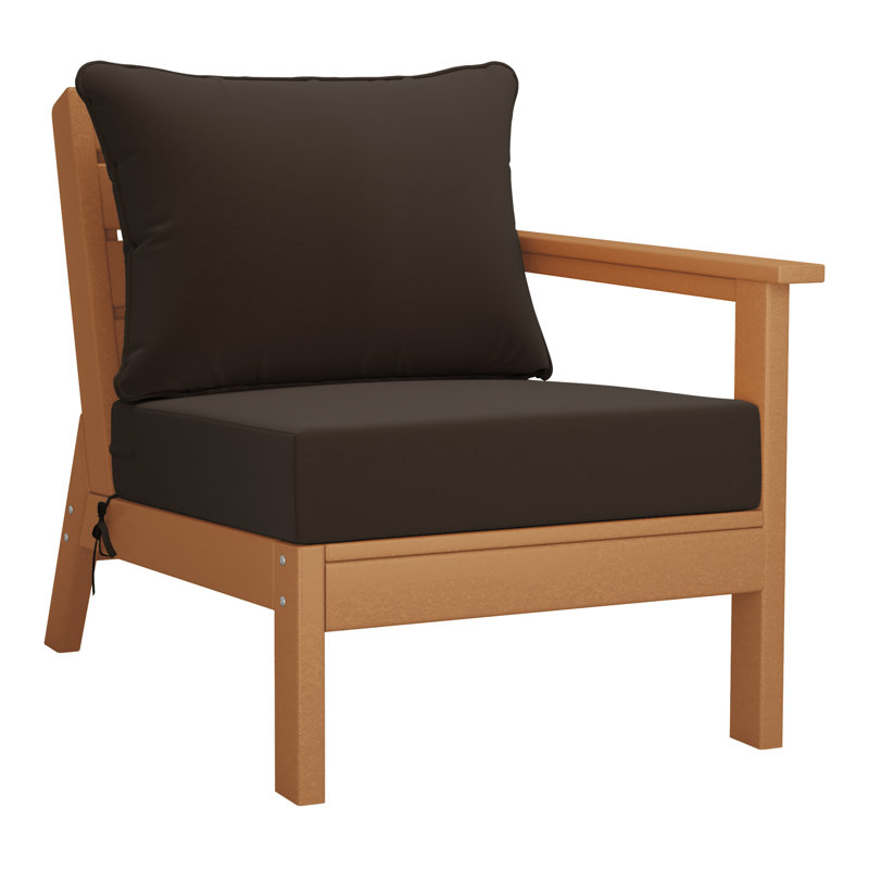 Ensemble de sièges profonds avec coussins, Teak, Brown