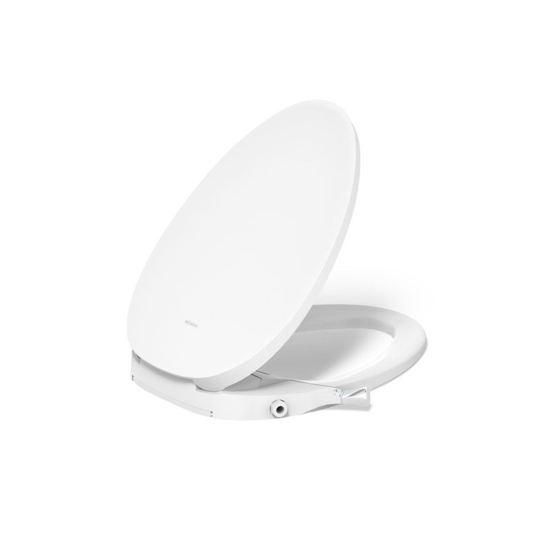 Purewash M300 Elongated Manual Bidet Toilet Seat With Chrome Handle, Non-Electric Bidet