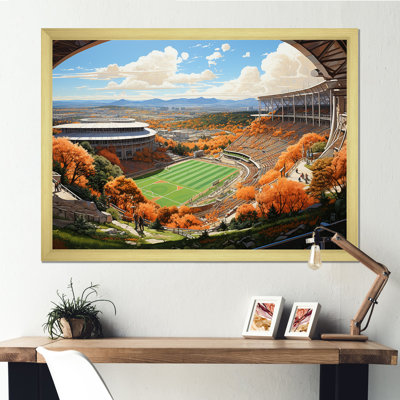 «Stadium In Spotlight Pastoral Patchwork I», reproduction sur toile