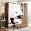 Lit escamotable double avec bureau pliable-198583339