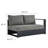 Modway Tahoe Outdoor Patio Powder-Coated Aluminum 2-Piece Right-Facing Chaise Sectional Sofa Set-95616618-95616620