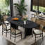 67"L×33.5"D Oval Oak Dining Table with Solid Wood Double Pedestal Modern Kitchen Table for Living Room Dining Room Seats 6-1605071391