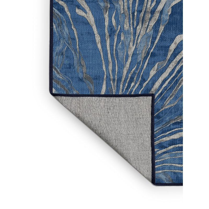 Machine Washable Gray Area Rug, Square 8'