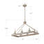 Lustre en bois pour îlot de cuisine 30 pouces Cavalieri
