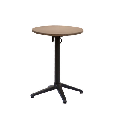 Aule Round Metal Folding Outdoor Bistro Table , 55.5cm cm W 55.5cm cm D