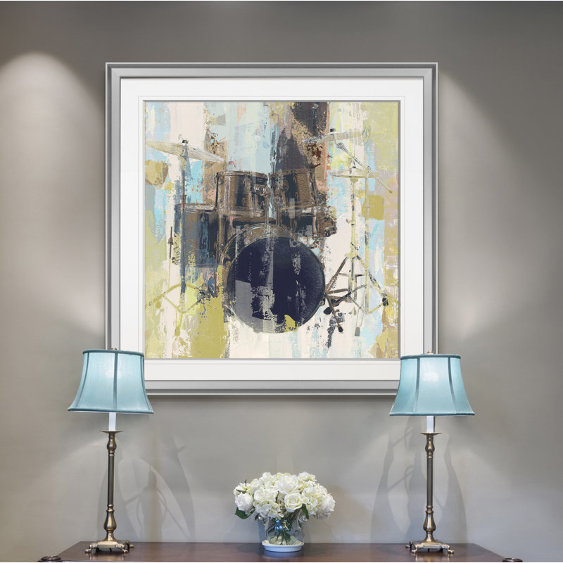 « rouge-gorge tambour », peinture, H 16 po x l 16 po x P 1,5 po, Encadrement argenté