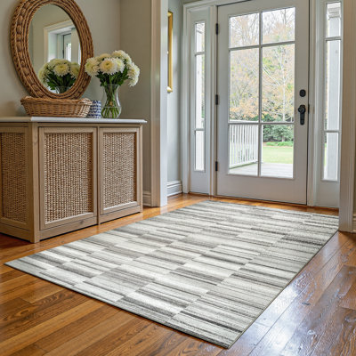 Modern Abstract Thin Washable Area Rug