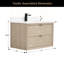 Meuble-lavabo transitionnel en bois massif 36 po avec plateau en marbre d'ingénierie-1587621412