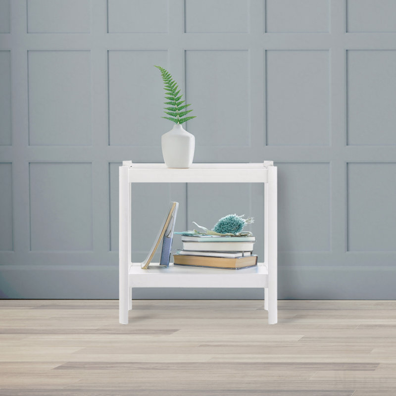 Basic Wooden Bedroom Nightstand, White