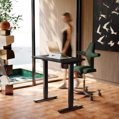 Bureau électrique debout avec 4 préréglages de mémoire, grand réglage de la hauteur, structure en acier durable et assemblage facile