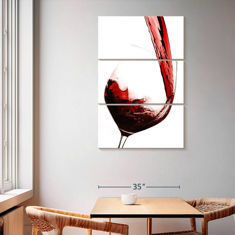 Yarlin Red Wine Flow, 65" H x 42" W