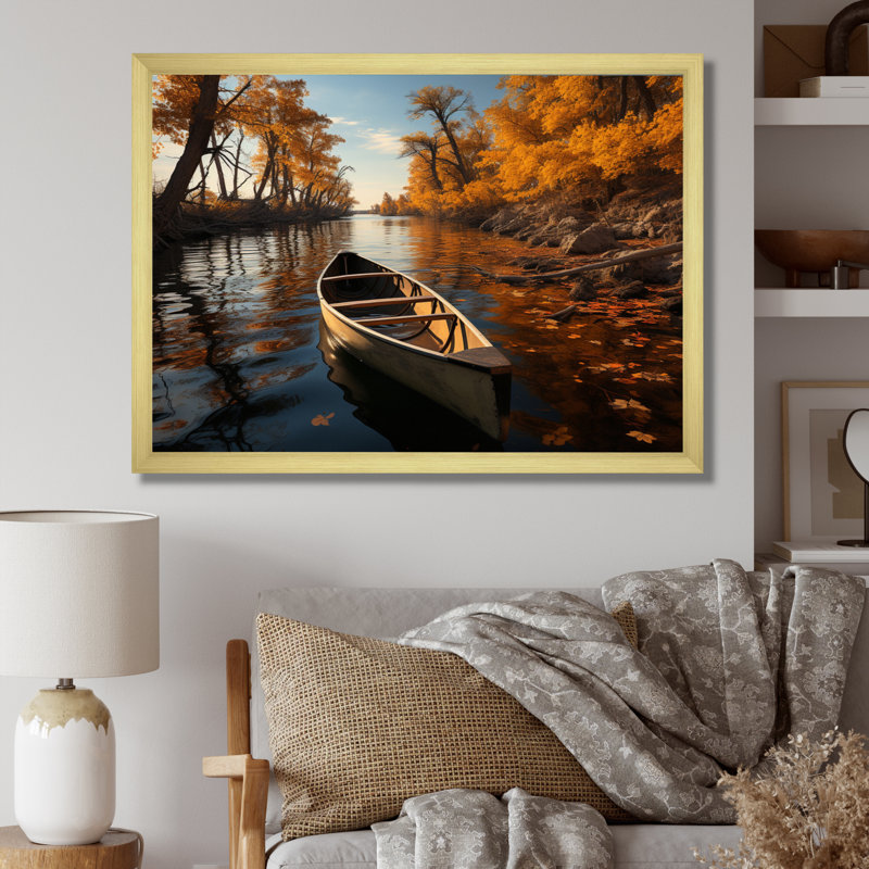 Canada River Rhapsody I sur toile, H 34 po x l 44 po x P 1,5 po, Cadre doré à une seule photo