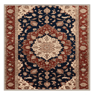 Machine Washable Persian Brown Area Rug