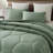Washed Microfiber Bedding Honeycomb Comforter Set-81915324-89229419