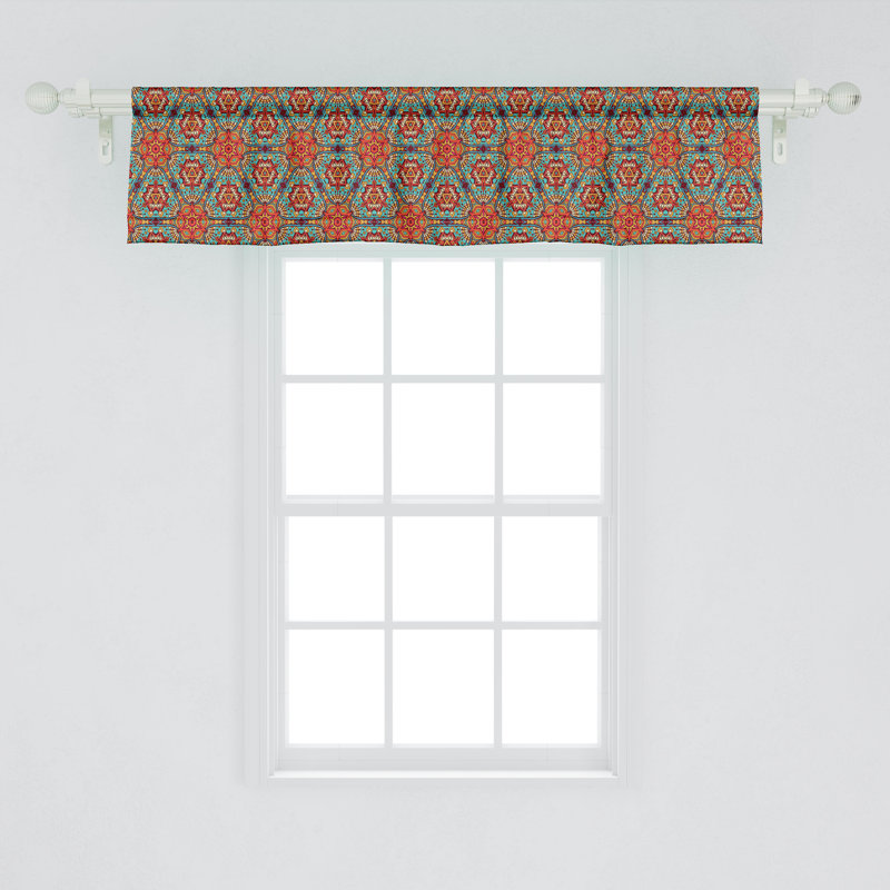 Ensemble de 2 cantonnières Ambesonne à motif floral 54 po x 12 po