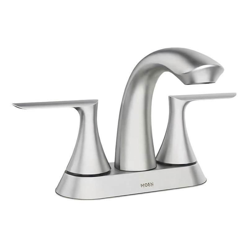 MOEN Seena Centerset 2-Handle Bathroom Faucet in Spot Resist Brushed Nickel