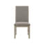 Ruth Dining Chair Set Of 2, Grey Polyester Padding, Nailhead Trim