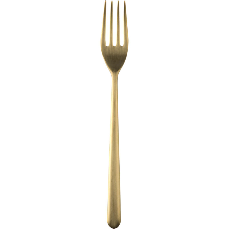 Linea Table Fork - 48 Pieces, Ice oro