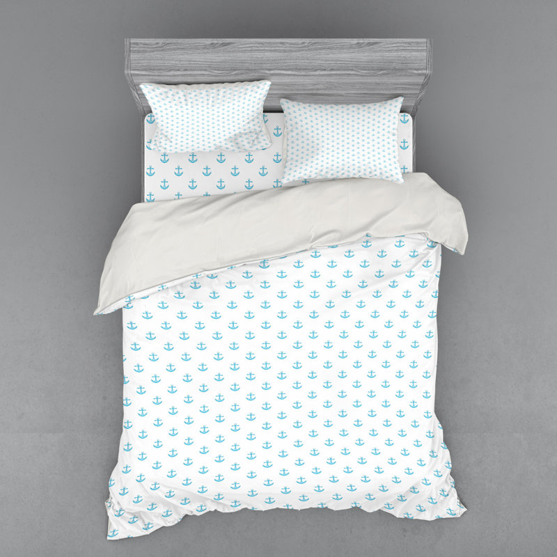 Coastal Polyester Duvet Cover, Queen Duvet Cover + 3 Additional Pieces