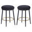 Ensemble de 24 tabourets de comptoir noirs 24,75 po, tabourets de comptoir à structure en fer avec coussin éponge et repose-pieds pour la cuisine, la salle à manger et la chambre à coucher