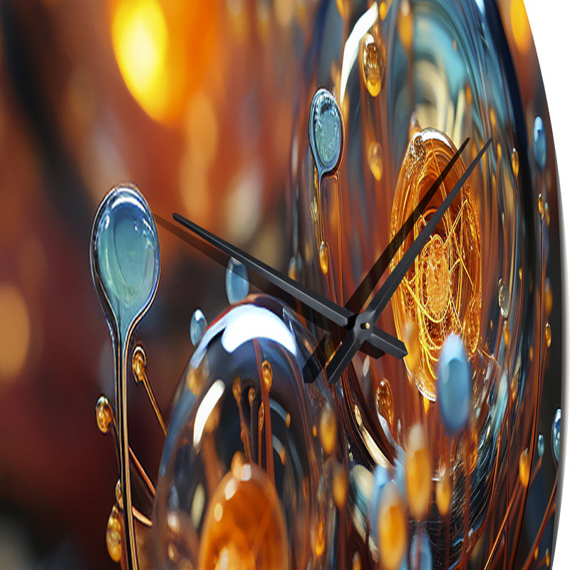Horloge murale 3D 3D Molecules Microscopic Wonders II, Très grand