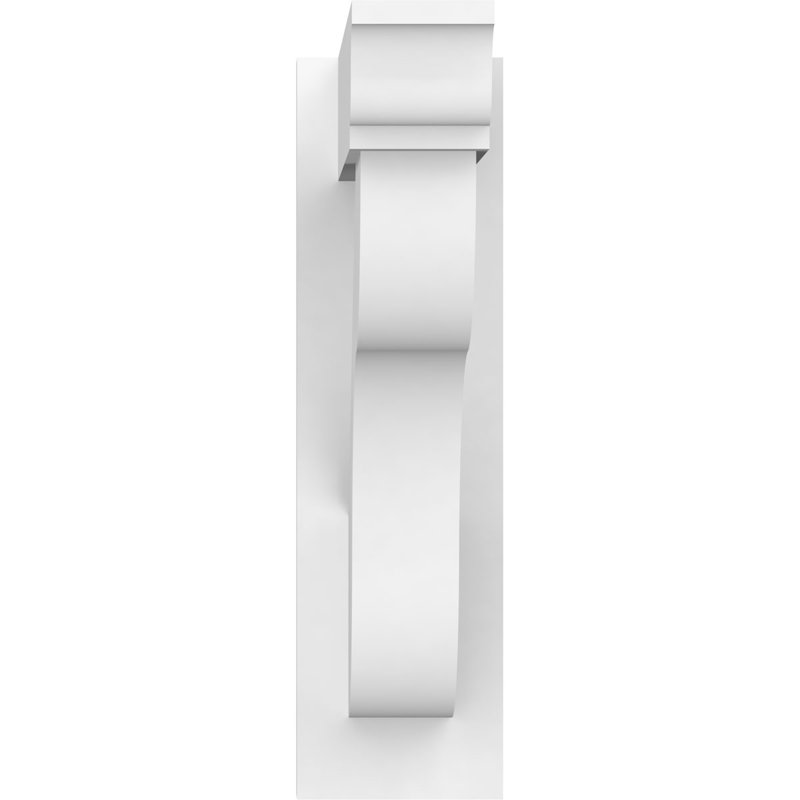 Persienne en PVC de qualité architecturale avec extrémités traditionnelles Carmel, H 18 po x P 18 po, L 5 po