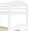 Lit superposé simple en L blanc avec lit gigogne. Structure solide en bois massif. Polyvalent pour des espaces de couchage supplémentaires. 6 ans et plus. Aucun sommier tapissier requis. Capacité de charge de 300 lb, gigogne, et chambres d'amis idéales et stables