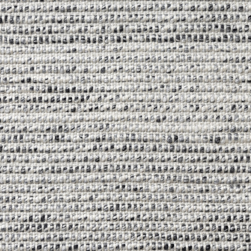  Tapis intérieur/extérieur contemporain en polyester uni tissé à la main, Ivoire / Argent