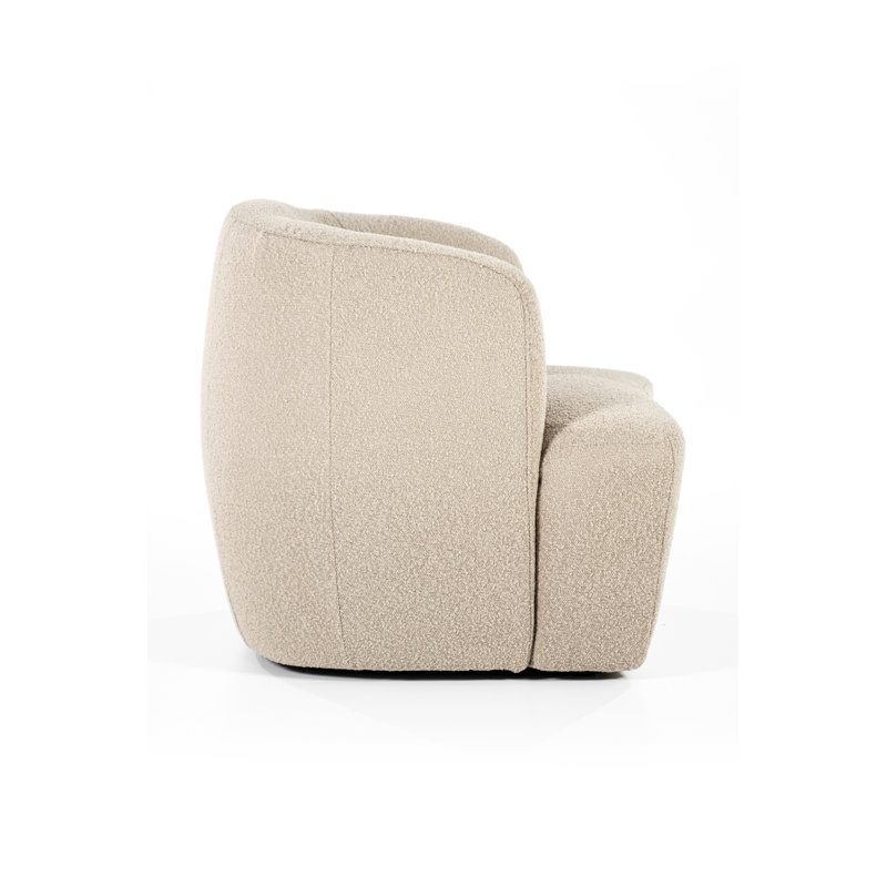 Charlotte Swivel Barrel Chair, Taupe Polyester