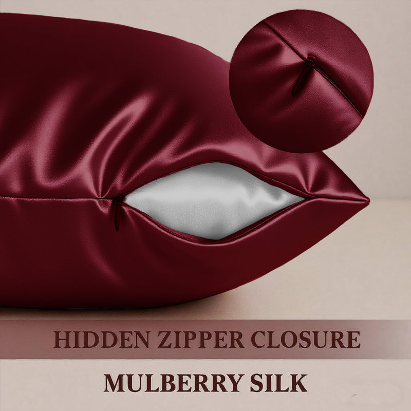 HOUSEWIFE PILLOWCASE SILK, Wine