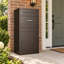 Boîte de dépôt de colis verrouillable de 120 cm avec fente pour le courrier, autoportante, marron