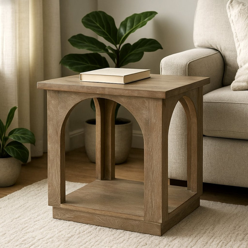 Table de bout Ravenden en bois massif brun North Creek