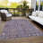 Machine Washable Indoor/Outdoor Cicel ACN1152 Eggplant Rug-100247617