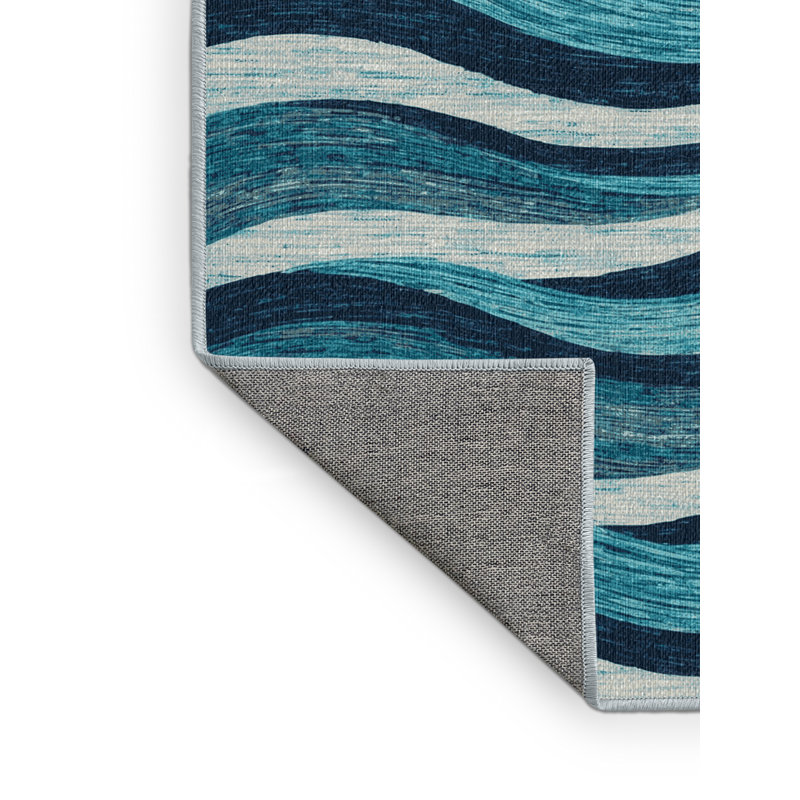Tapis lavable hawaïen Ocean Waves, Rectangulaire 2 pi x 3 pi