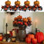 4 pièces bouquet de citrouilles d'Halloween avec des feuilles d'érable noires Fleurs d'automne artificielles pour l'automne