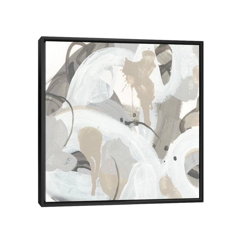 « oscillant ii », reproduction sur toile, H 26 po x l 26 po x P 1,5 po, Toile avec cadre noir, Pas de tapis