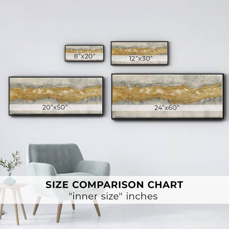 Golden Stream- Framed Canvas